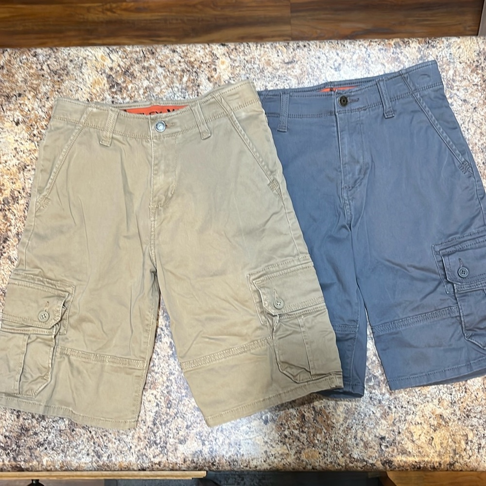 2 pairs Boys Wrangler cargo shorts